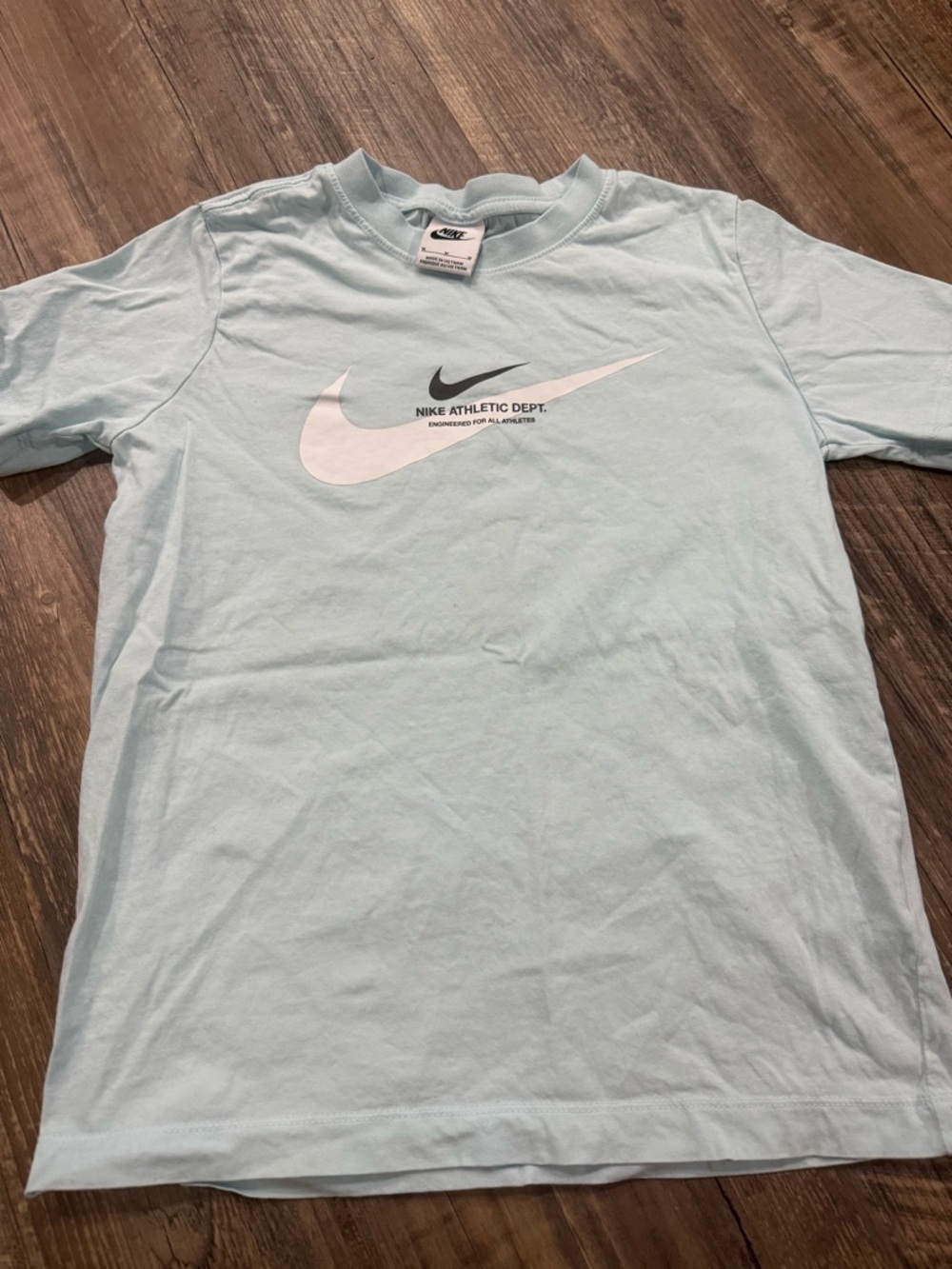 Nike Powder Blue Tee with White Swoosh